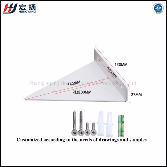 Los fabricantes proporcionan directamente hierro invisible Soporte triangular engrosado Soporte para colgar en la pared El estante de pared puede soportar el soporte de partición