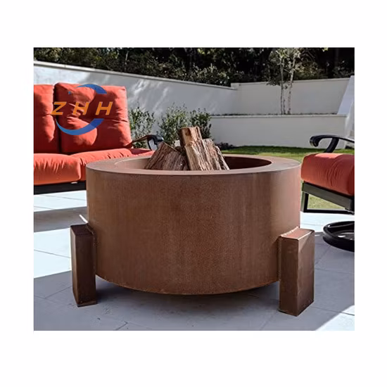 Brasero al aire libre Producto personalizado Brasero de gas corten de óxido antiguo